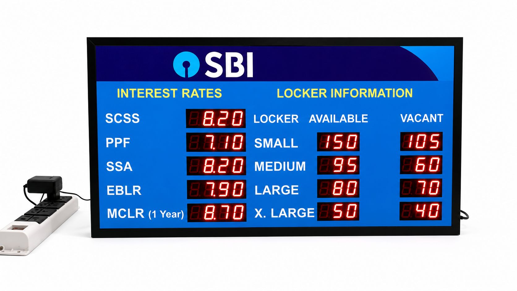 Bank Locker Information Display